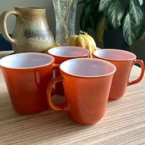 Set of Four Vintage Pyrex Mugs